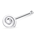 Circular Silver Bone Nose Stud NSKD-717